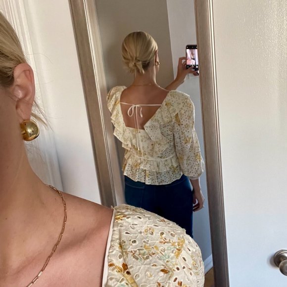 Floral Ruffle Top - Picture 5 of 6